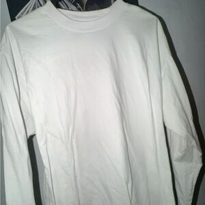 Men's White Long Sleeve Tee